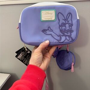 Loungefly Purple and White Disney Bag